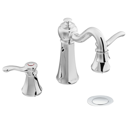 Vestige Chrome two-handle high arc bathroom faucet