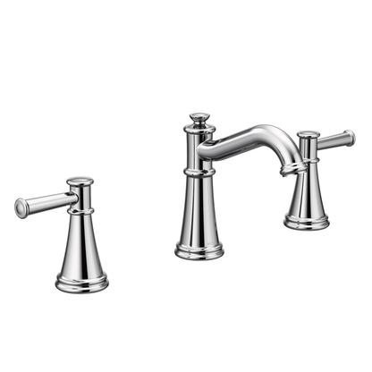 Belfield Matte black two-handle high arc bathroom faucet