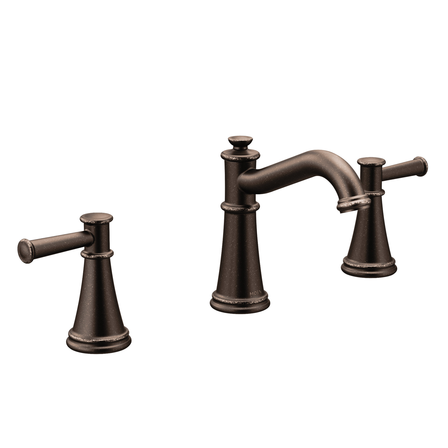 Belfield Matte black two-handle high arc bathroom faucet