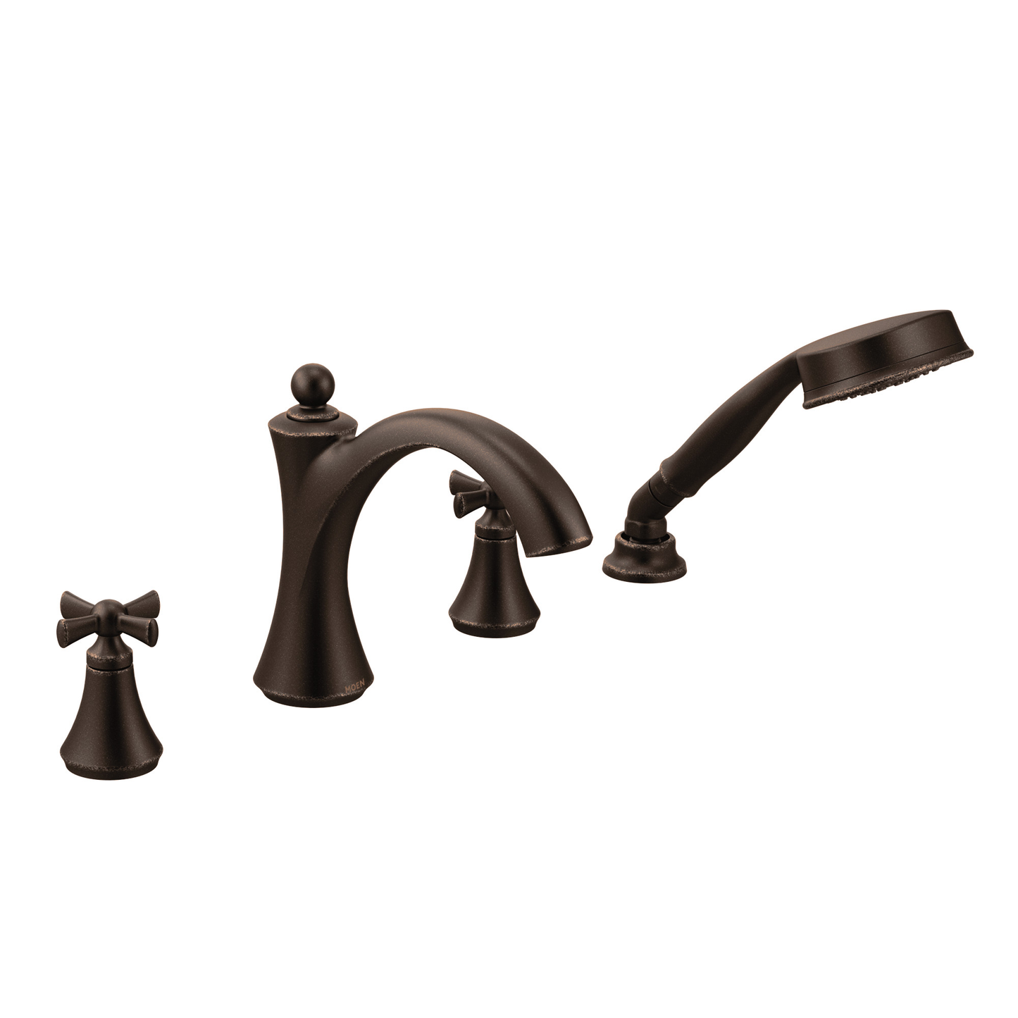 Wynford Oil rubbed bronze Two-Handle Diverter Roman Tub Faucet including Handheld Shower