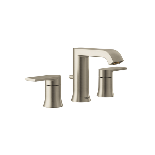 Genta Chrome Two-Handle Low Arc Bathroom Faucet