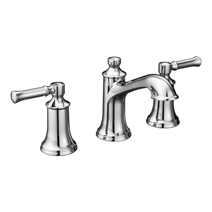 Dartmoor Chrome Two-Handle High Arc Bathroom Faucet