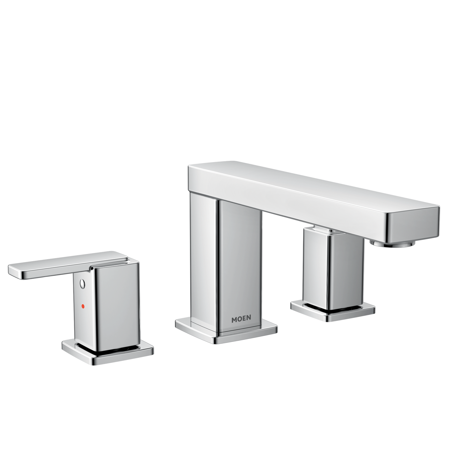 Chrome two-handle non diverter roman tub faucet