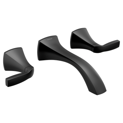 Voss Chrome Two-Handle Wall Mount Bathroom Faucet