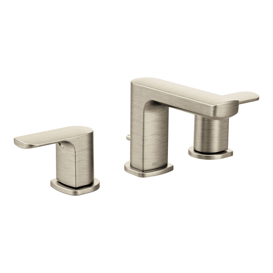 Rizon Chrome Two-Handle Low Arc Bathroom Faucet