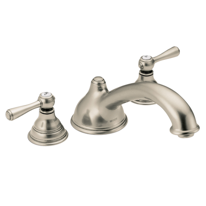 Kingsley Chrome Two-Handle Low Arc Roman Tub Faucet