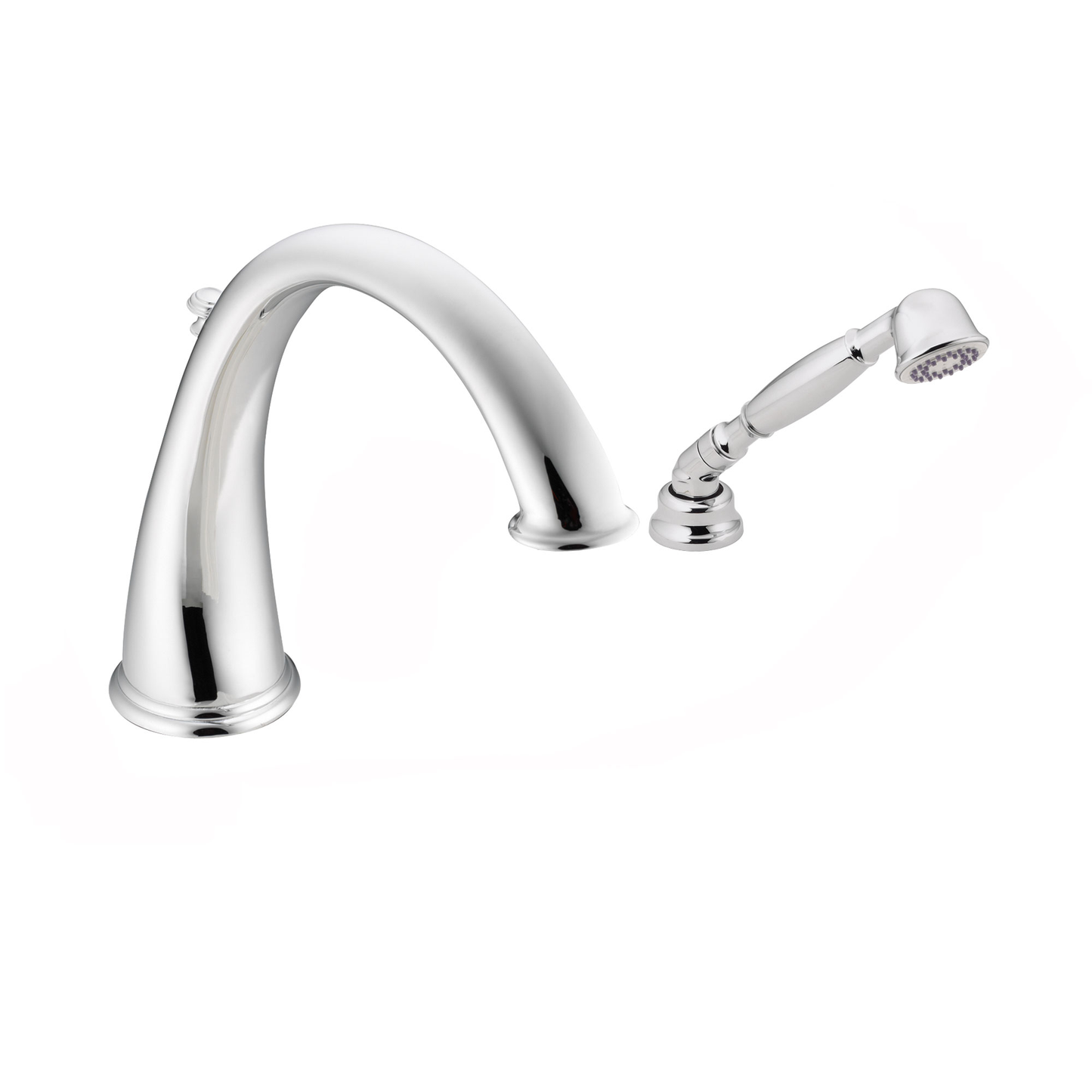 Kingsley Chrome high arc roman tub faucet includes hand shower IoDIGITAL(R) technology