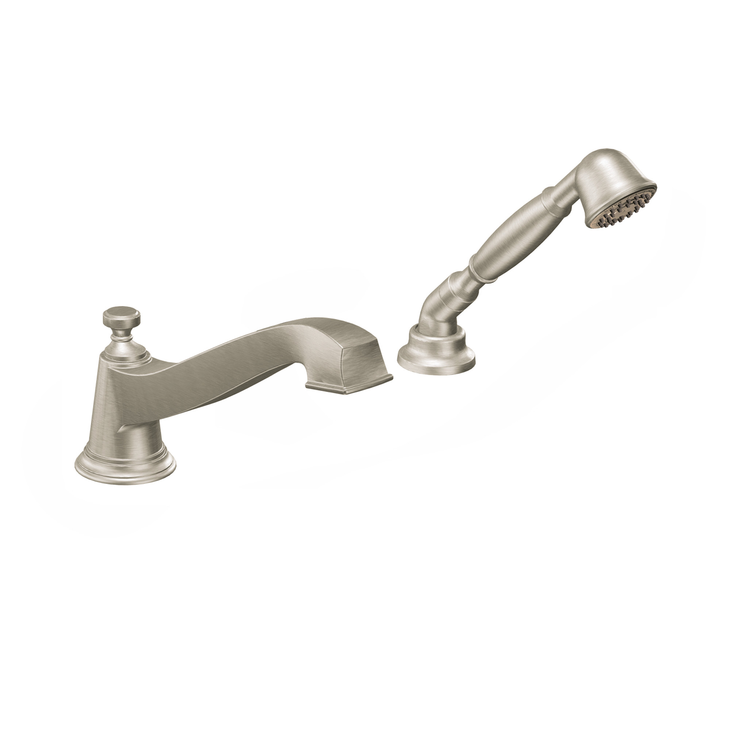 Rothbury Chrome low arc roman tub faucet includes hand shower