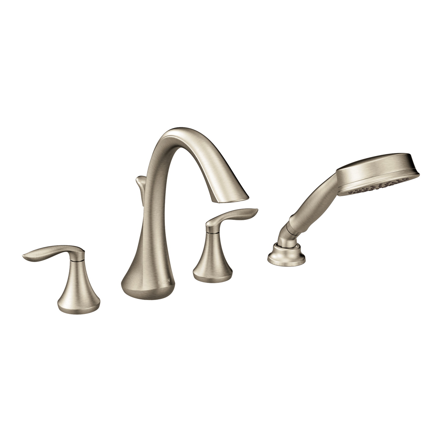 Eva Chrome Two-Handle High Arc Roman Tub Faucet including Handheld Shower