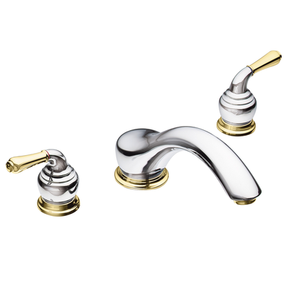 Monticello Chrome two-handle low arc roman tub faucet