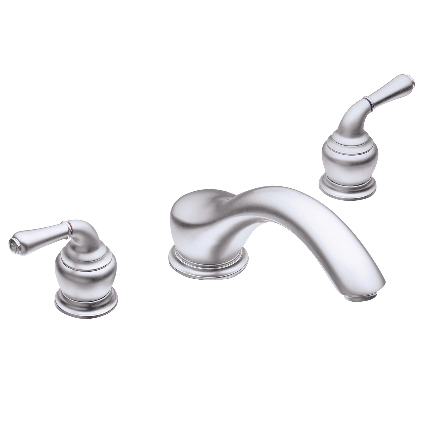 Monticello Chrome two-handle low arc roman tub faucet