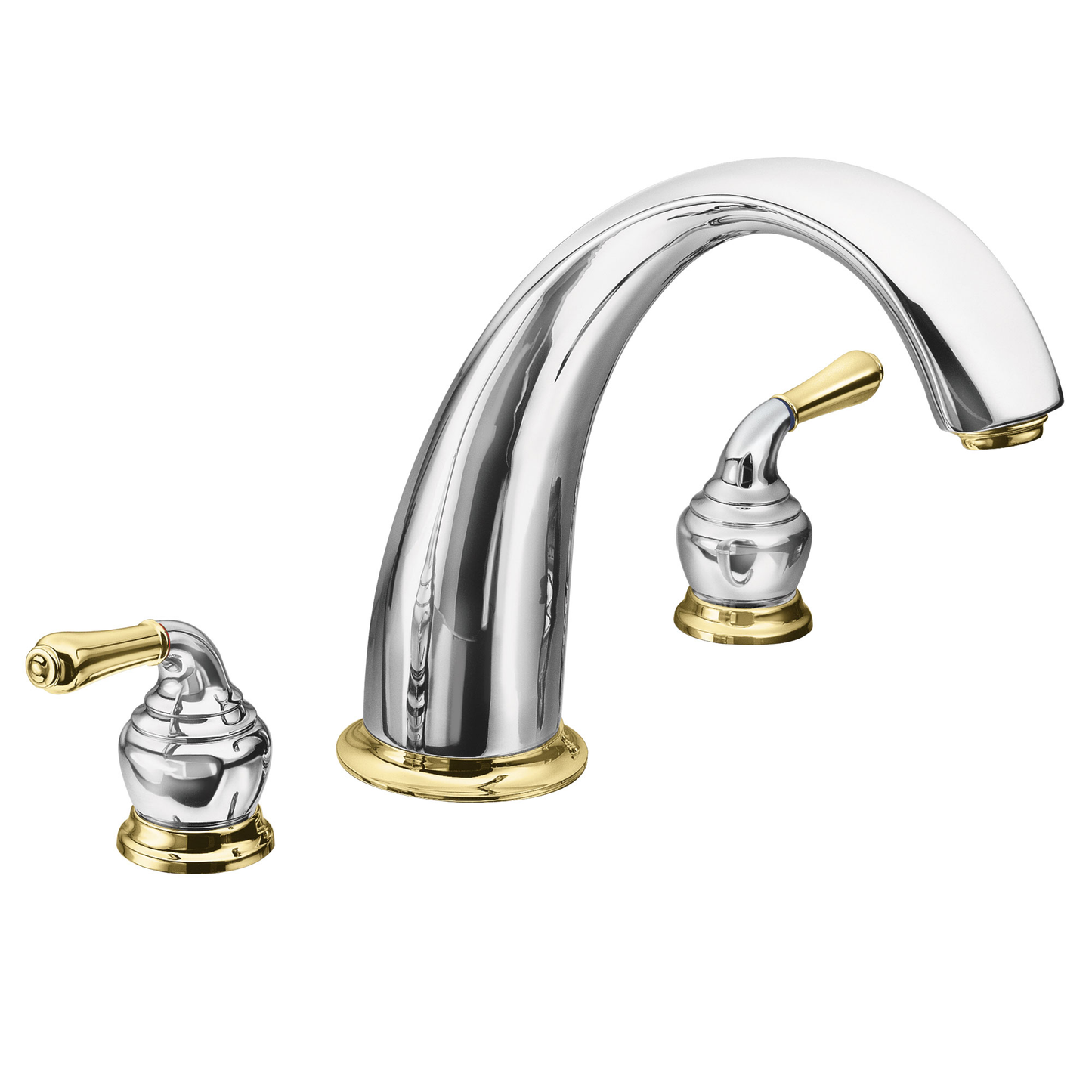 Monticello Chrome two-handle high arc roman tub faucet