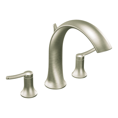 Fina Chrome two-handle high arc roman tub faucet