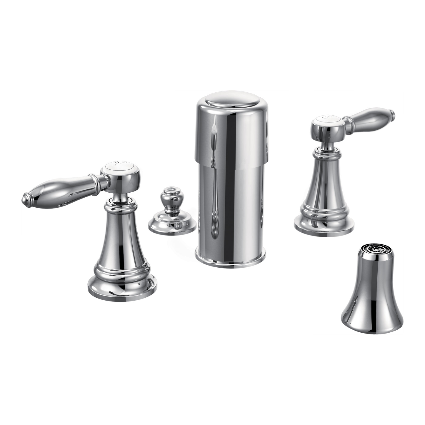 Weymouth Chrome two-handle bidet faucet