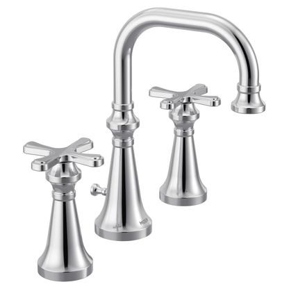 Colinet Chrome two-handle high arc bathroom faucet