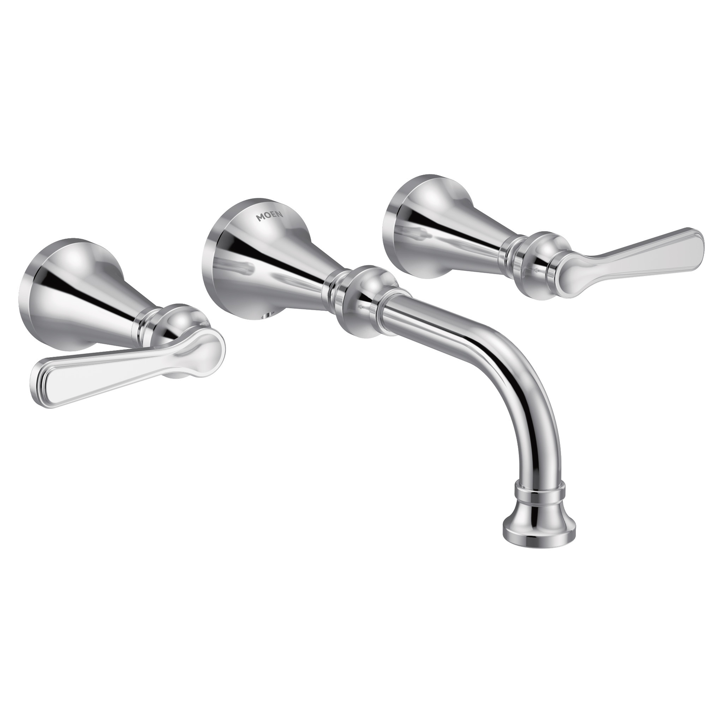 Colinet Chrome two-handle wall mount bathroom faucet