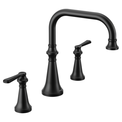 Colinet Chrome two-handle high arc roman tub faucet