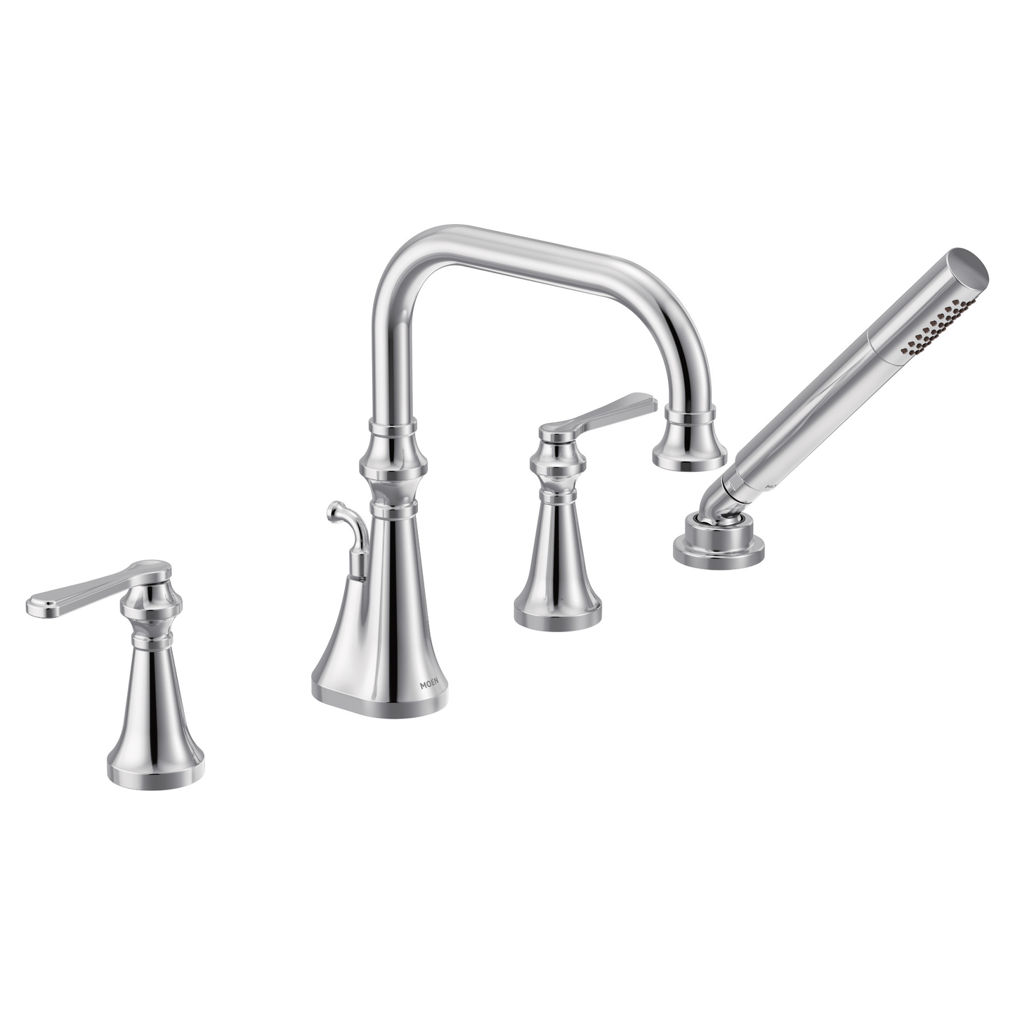 Colinet Chrome two-handle high arc roman tub faucet