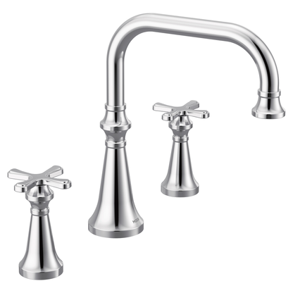 Colinet Chrome two-handle high arc roman tub faucet