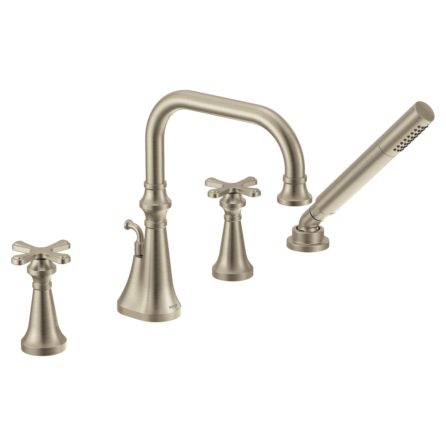 Colinet Chrome two-handle high arc roman tub faucet