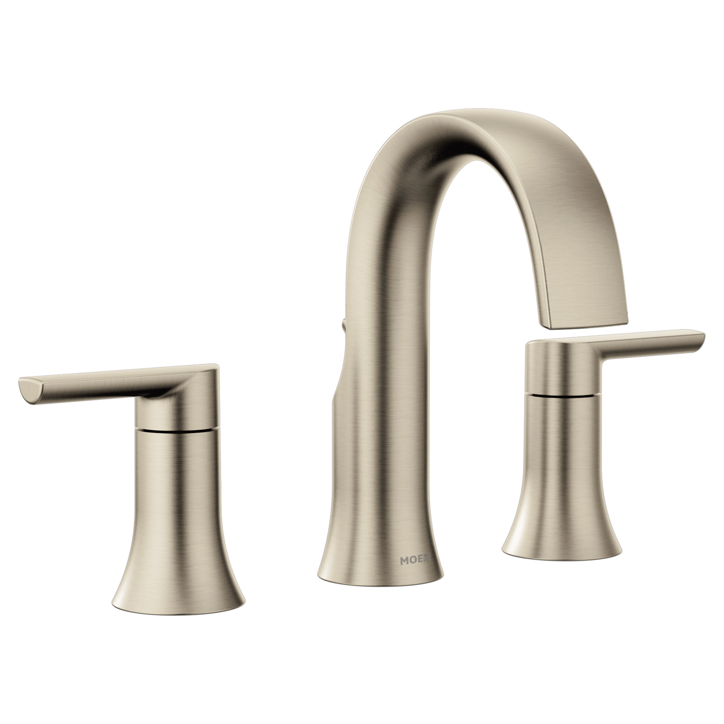 Doux Chrome Two-Handle High Arc Bathroom Faucet