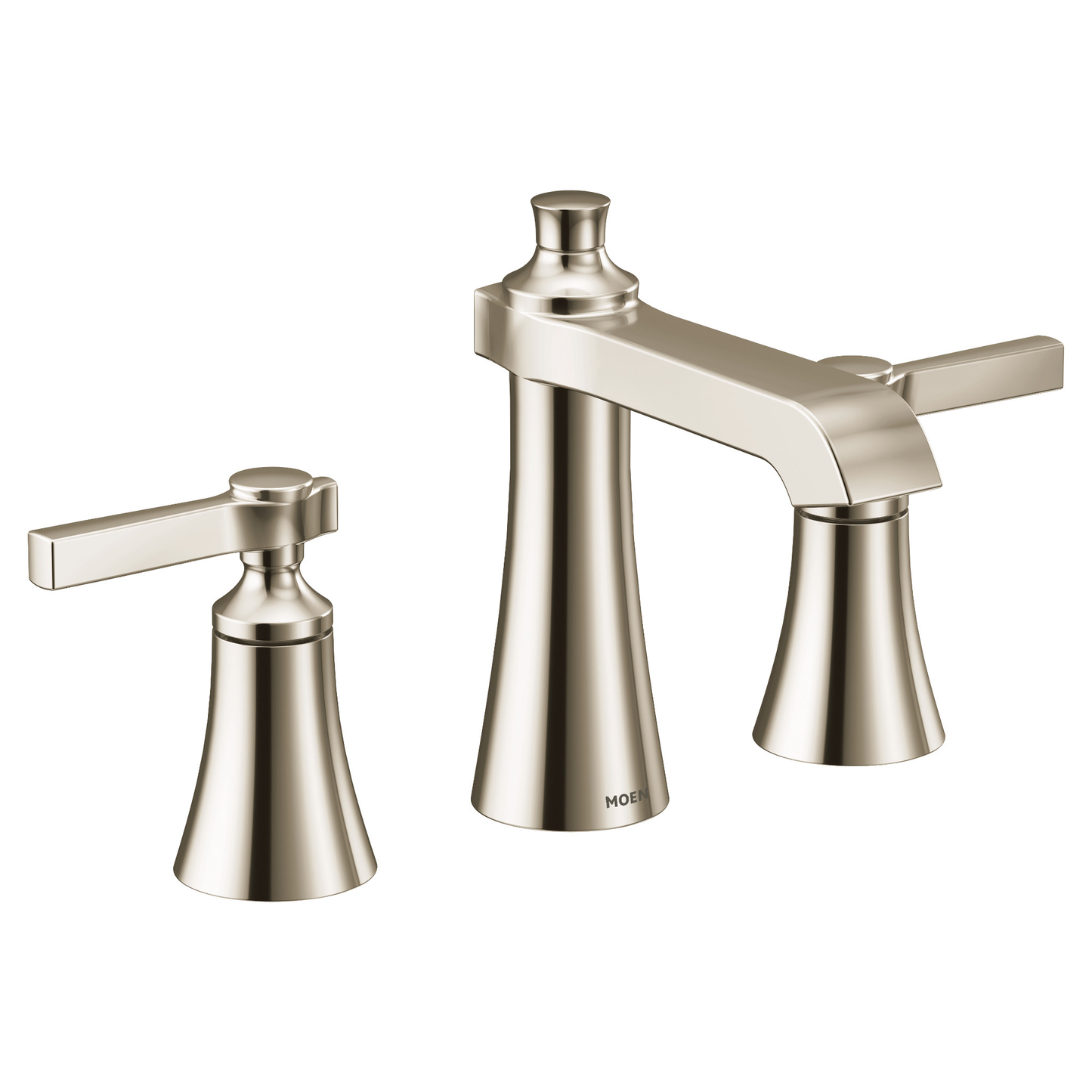 Flara Chrome two-handle high arc bathroom faucet