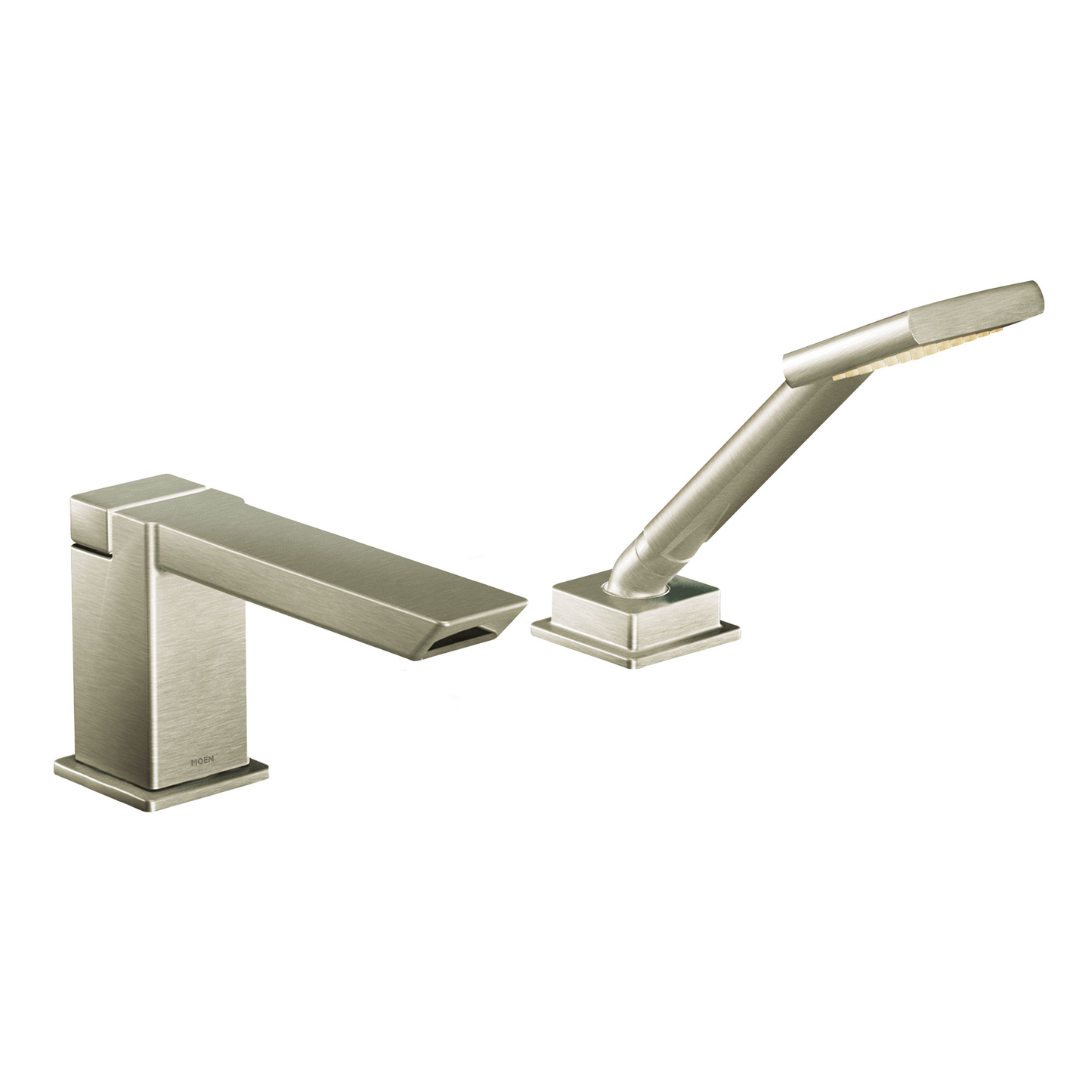 90 Degree Chrome high arc roman tub faucet includes hand shower IoDIGITAL(R) technology