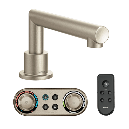 Arris Chrome roman tub faucet includes IoDIGITAL(R) technology