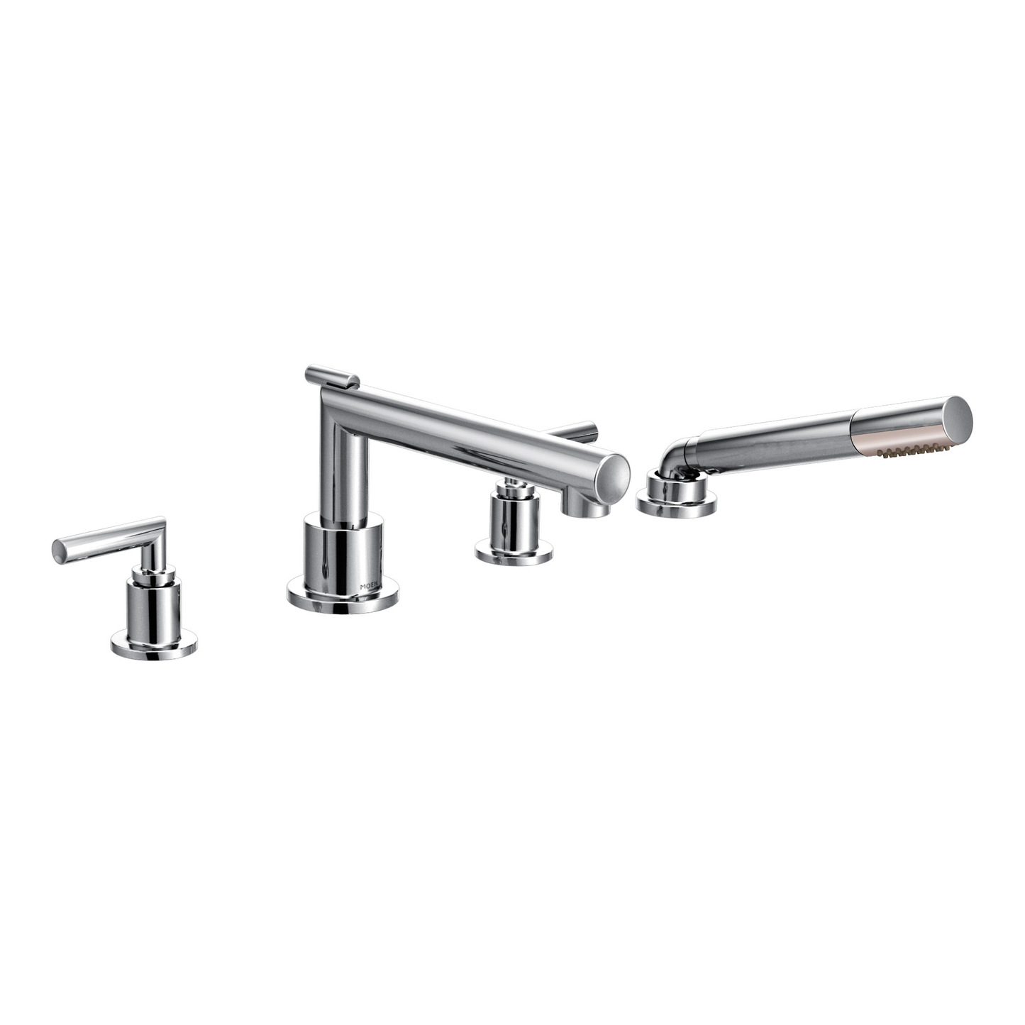 Arris Chrome Two-Handle Diverter Roman Tub Faucet including Handheld Shower