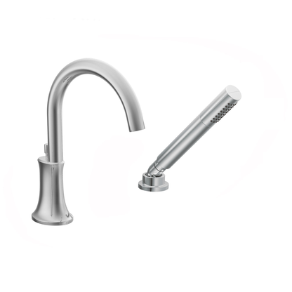 Icon Chrome high arc roman tub faucet includes hand shower