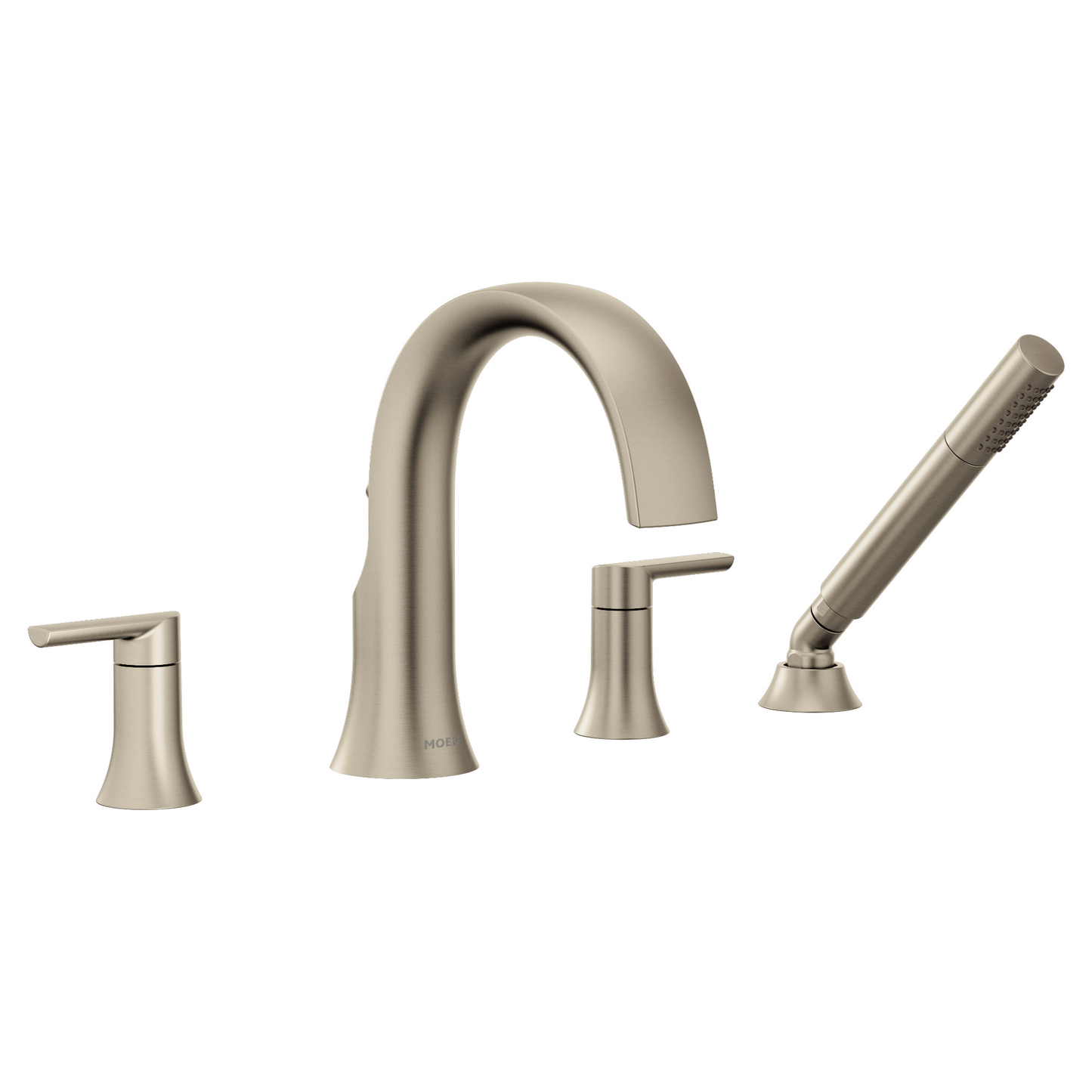 Doux Chrome Two-Handle Diverter Roman Tub Faucet