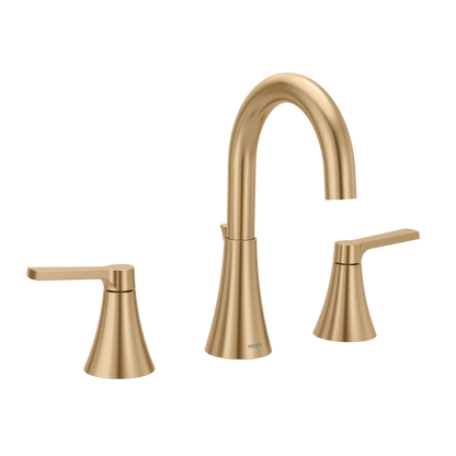 Jase Chrome two-handle high arc bathroom faucet