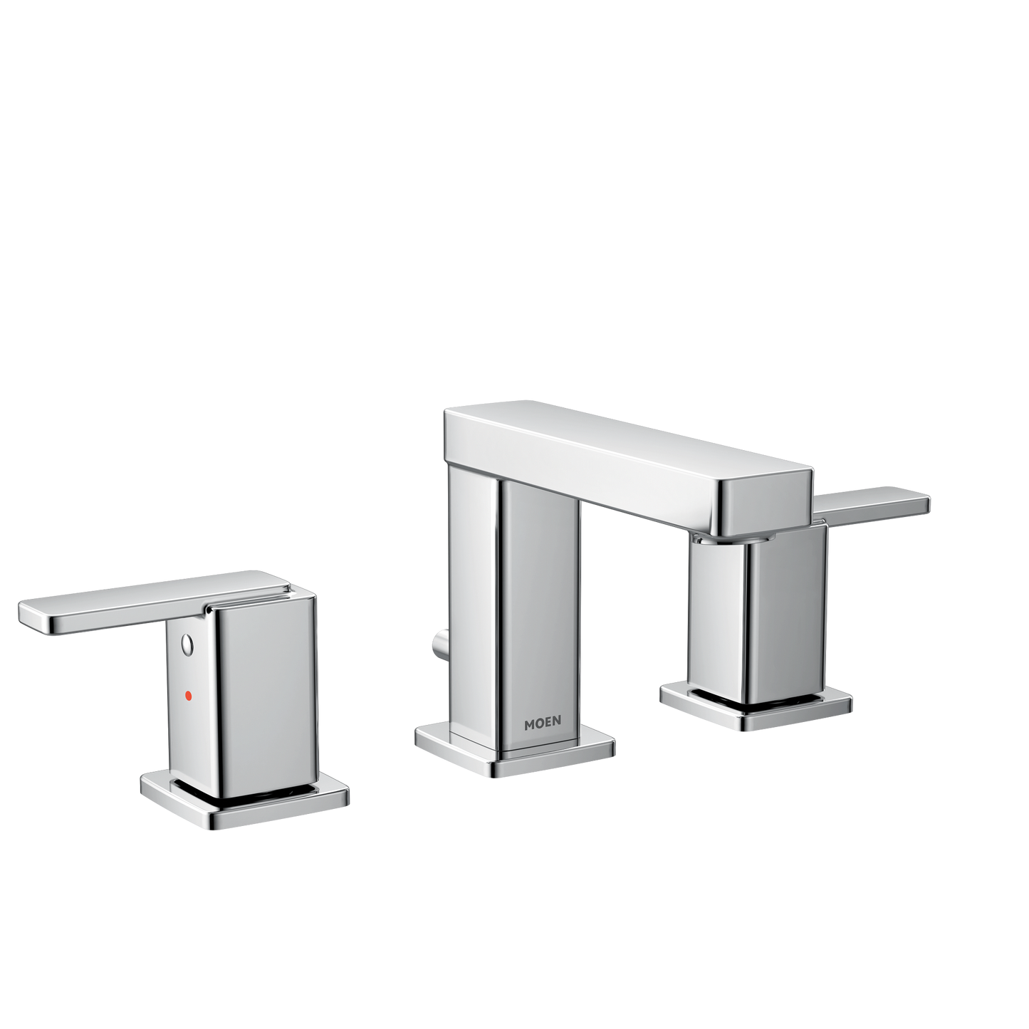 Iver Chrome two-handle high arc bathroom faucet