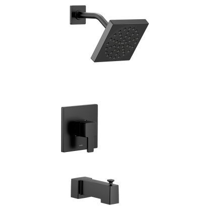 90 Degree Matte black M-CORE 2-Series tub/shower