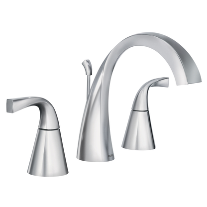 Oxby Chrome Two-Handle High Arc Bathroom Faucet