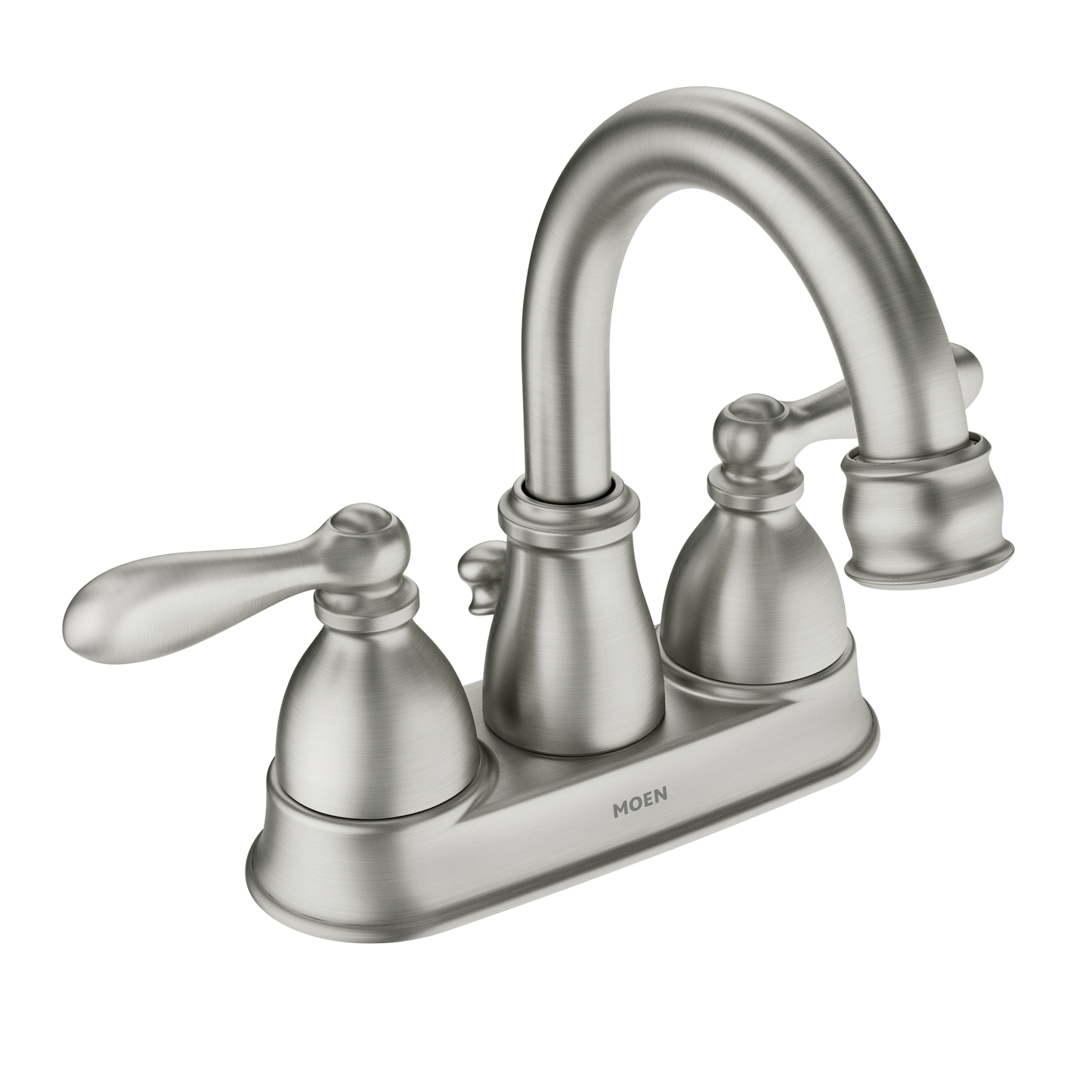 Caldwell Chrome two-handle high arc bathroom faucet