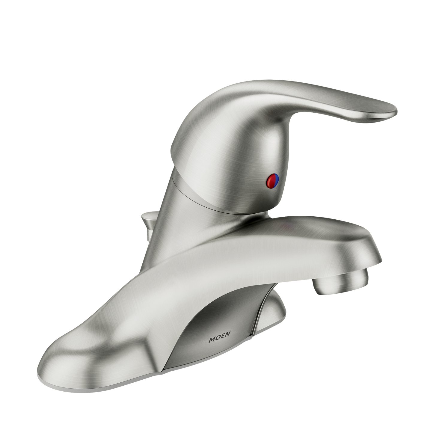 Adler Spot resist brushed nickel one-handle low arc bathroom faucet