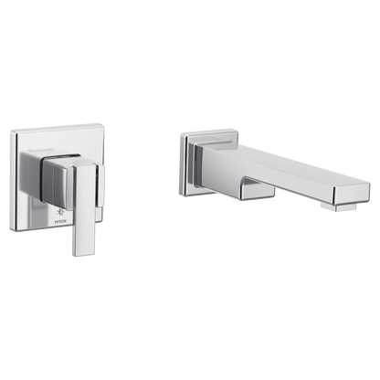 90 Degree Chrome one-handle non diverter wallmount tub filler