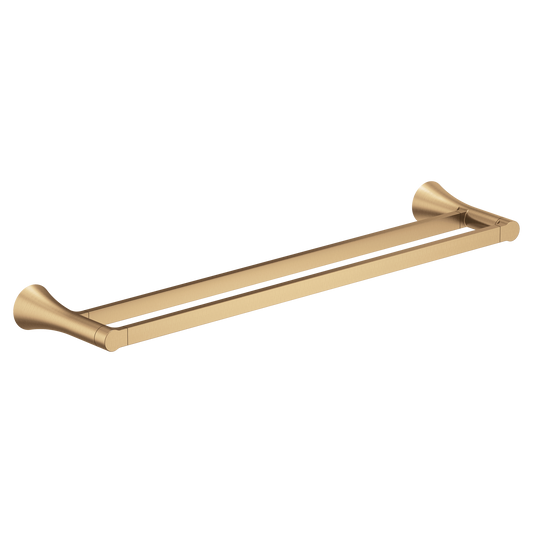 Mikah Brushed gold 24" double towel bar