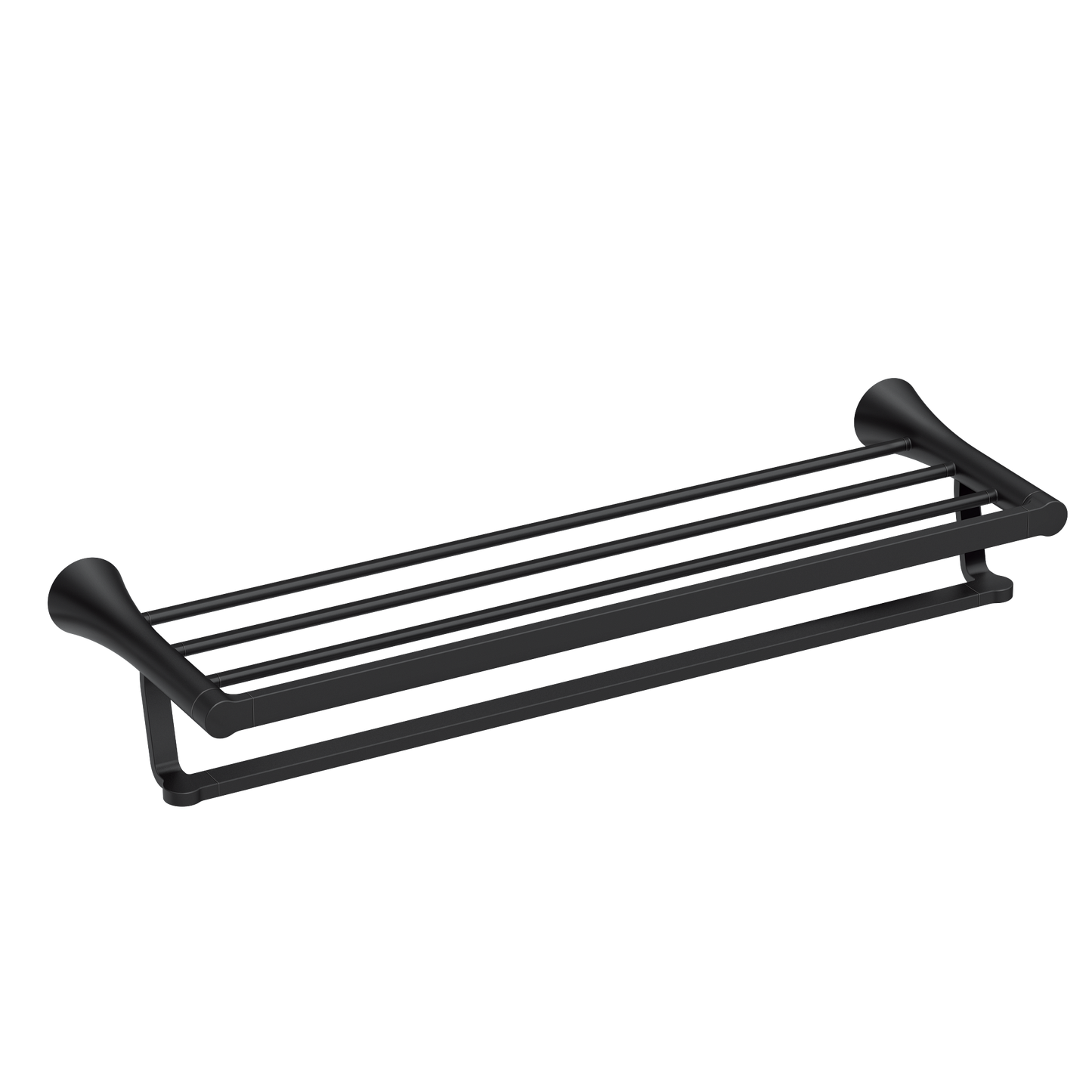 Jase Matte black towel shelf