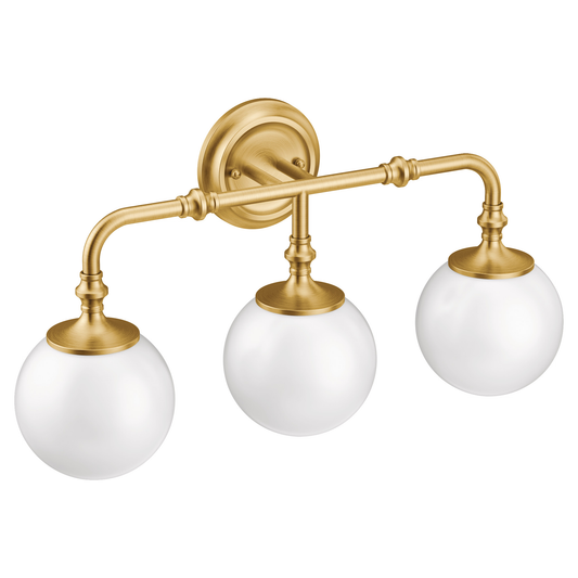 Colinet Chrome three globe bath light