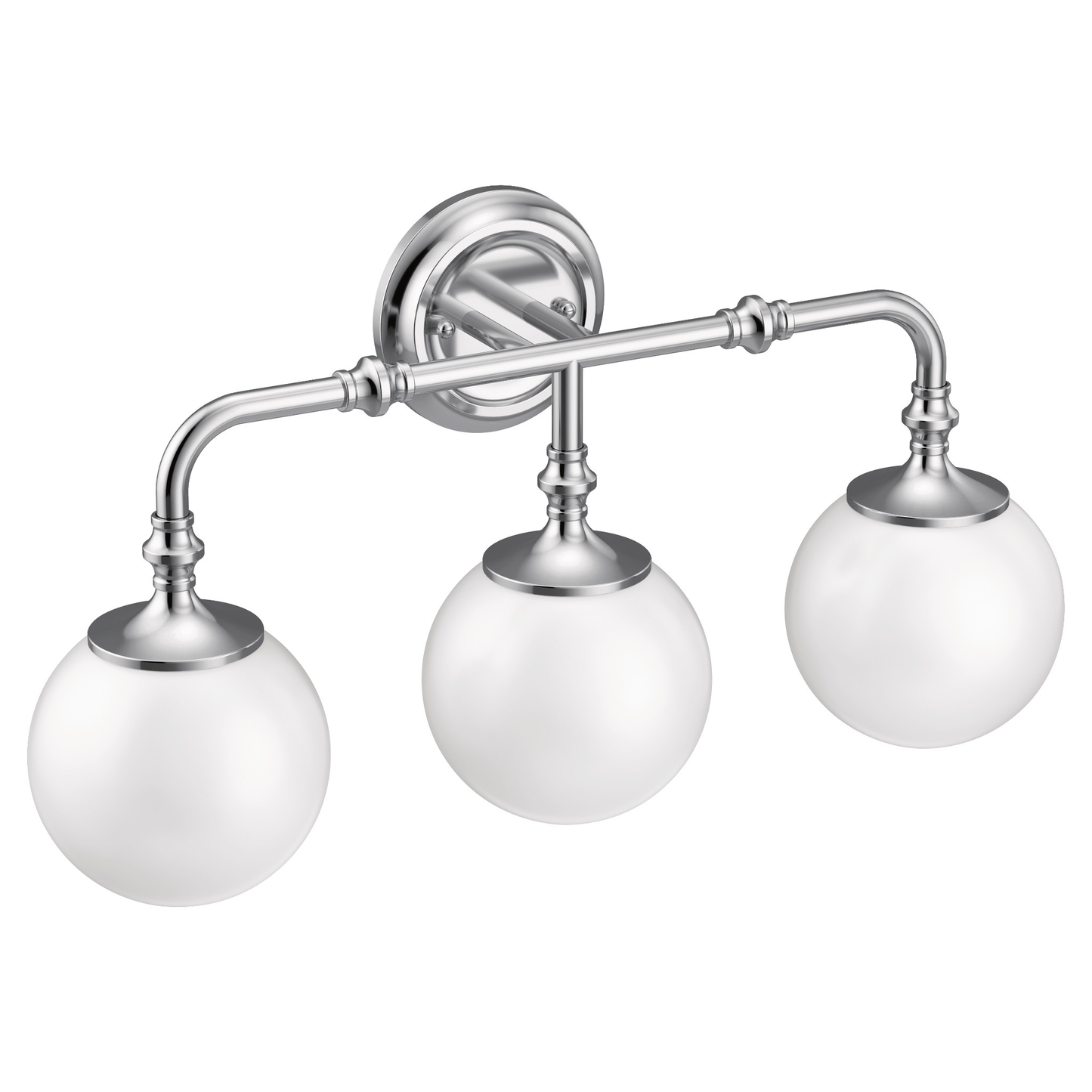 Colinet Chrome three globe bath light