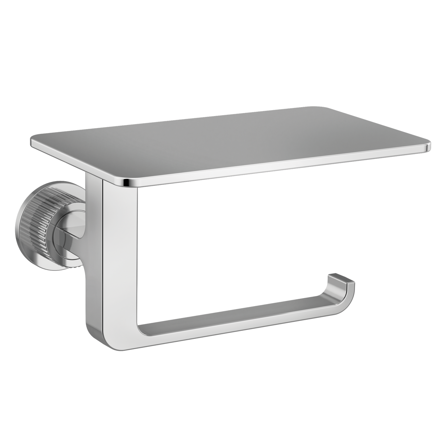 Cambium Chrome paper holder with shelf
