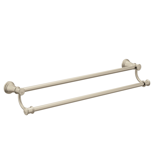 Belfield Matte black 24" double towel bar