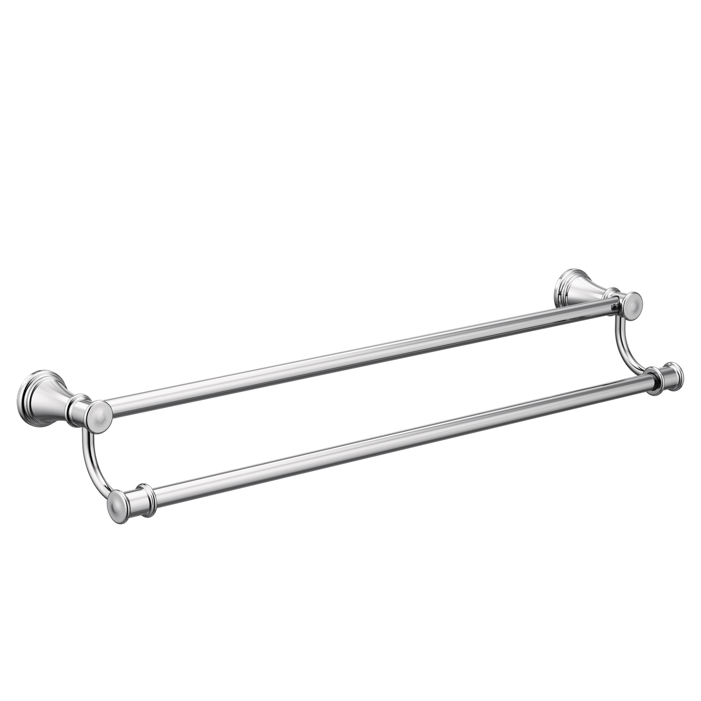 Belfield Matte black 24" double towel bar